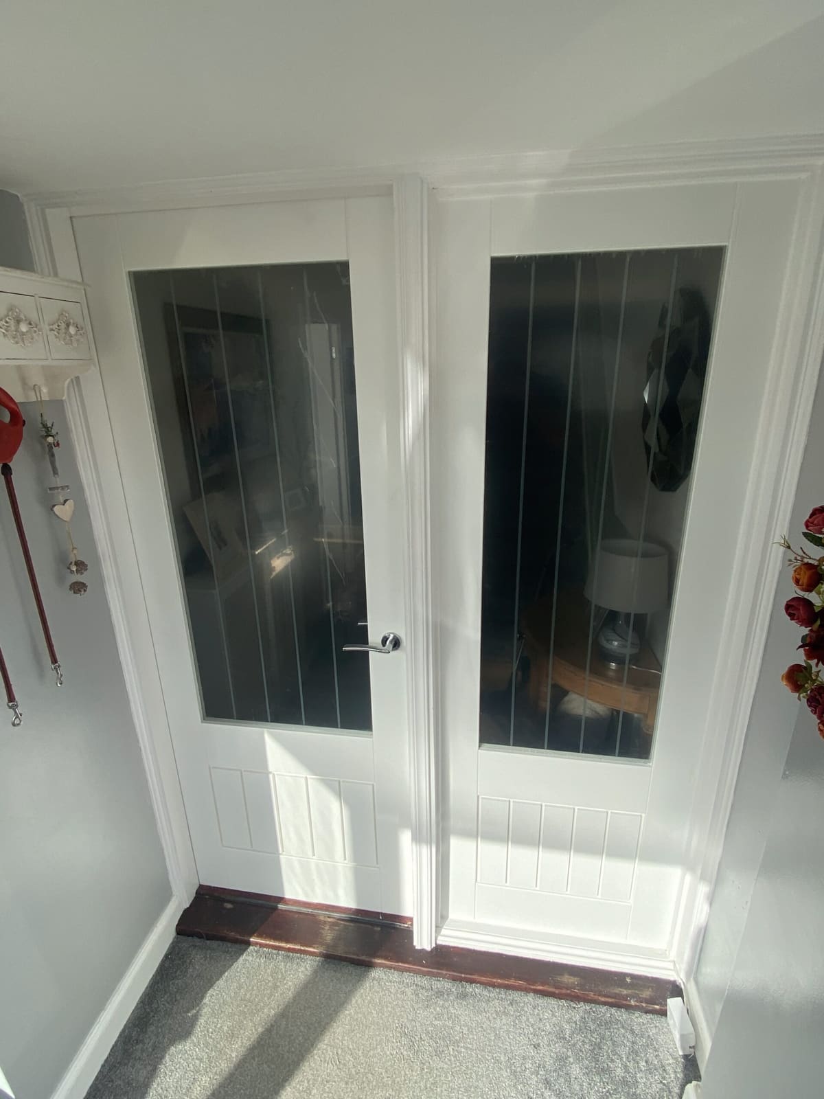 White glazed double doors, Newcastle White glazed double doors fitted in a Newcastle home